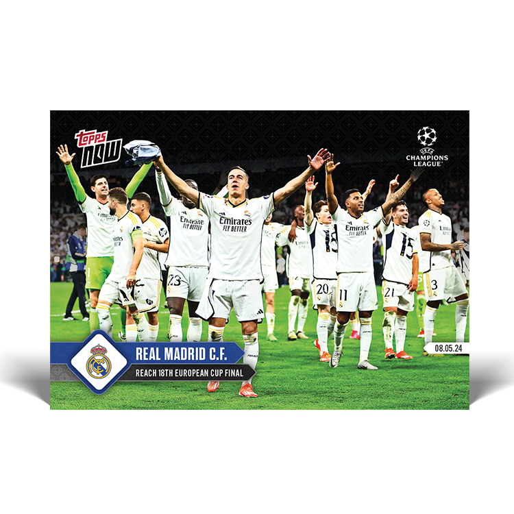 Real Madrid C.F. - Reach 18th European Cup final - 23/24 UCL TOPPS NOW&reg; Card 131