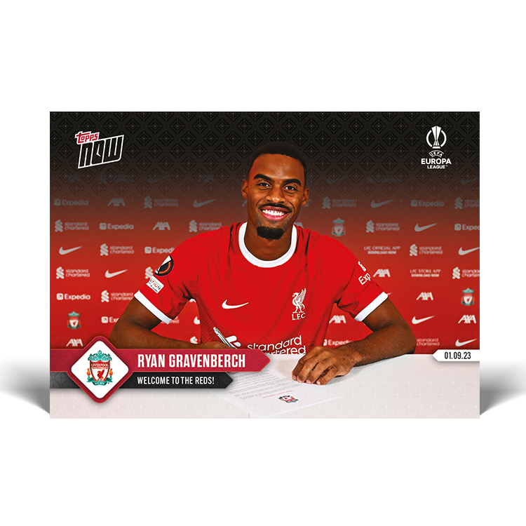 Topps BR - Ryan Gravenberch - Welcome to the Reds! - UEL TOPPS NOW&reg; Card #2