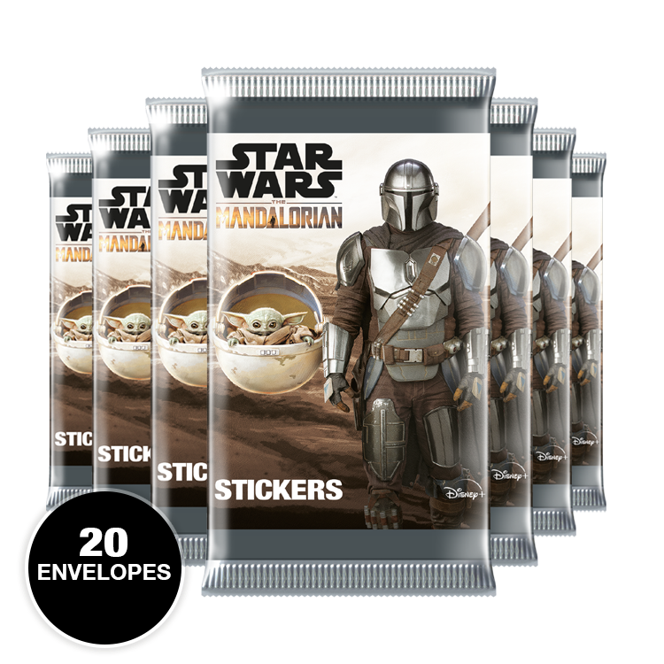 Kit Com 20 Envelopes  - 100 figurinhas - Star Wars Mandalorian
