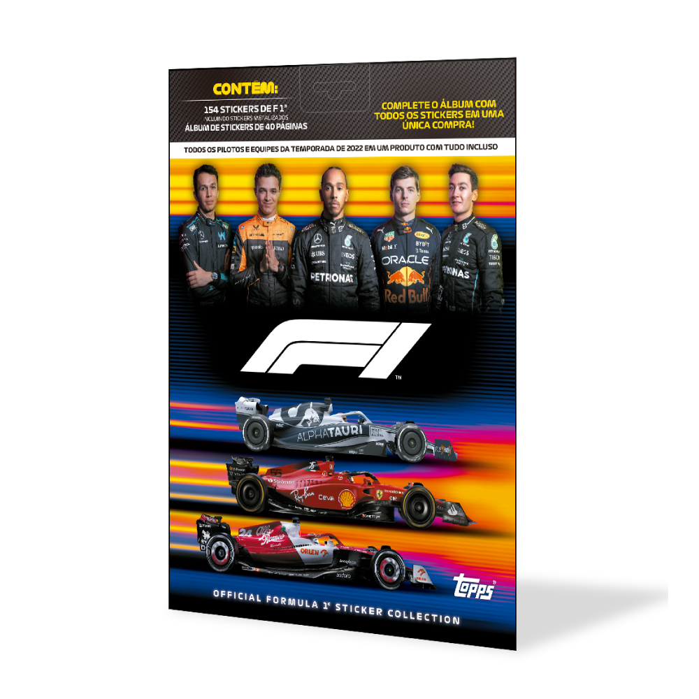 Álbum Completo de Figurinhas Oficial Fórmula 1 2022  