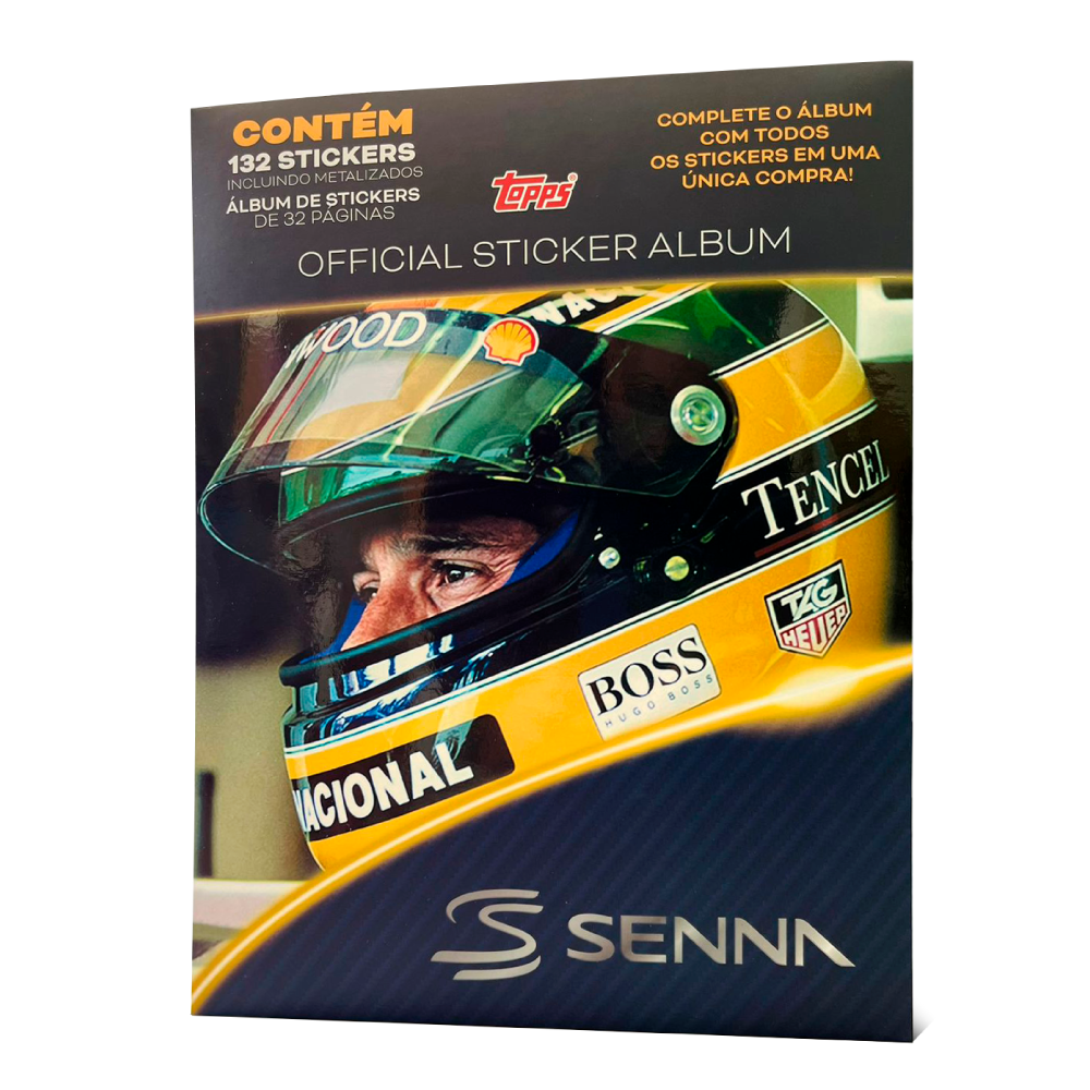 Kit Exclusivo Álbum Ayrton Senna - 132 Figurinhas