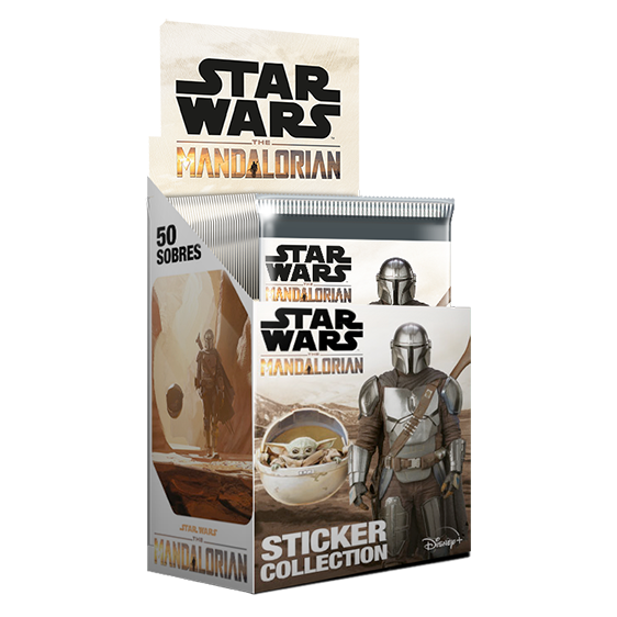 Caixa Display com 50 envelopes - Star Wars Mandalorian - 250 figurinhas