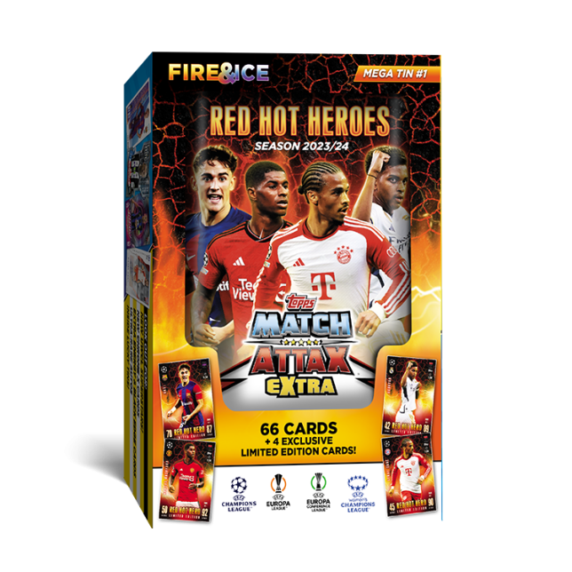 Mega Lata - Red Hot Heroes - Match Attax Extra 2024 - 70 cards - IMPORTADO