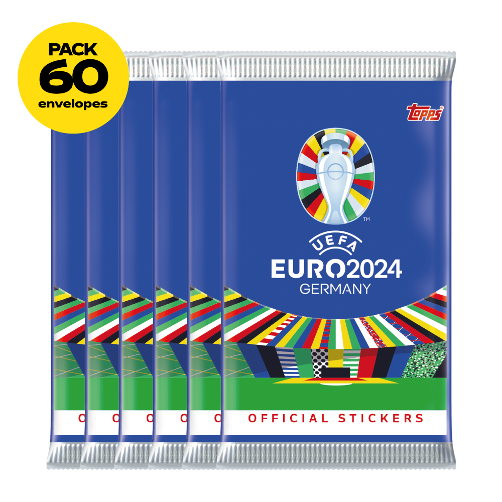 Pack c/ 60 Envelopes Euro Oficial 2024 - 360 Figurinhas