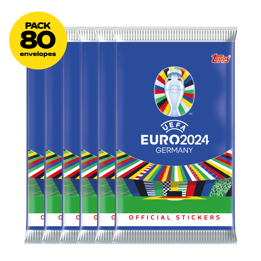 Pack c/ 80 Envelopes Euro Oficial 2024 - 480 Figurinhas