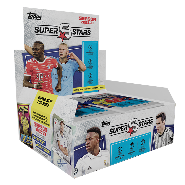 Full Box UEFA Club Competitions Football Superstars 22/23 - 192 Cards - IMPORTADO